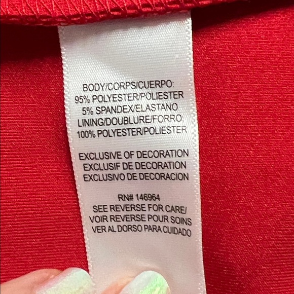 Donna Ricco Cutout Roses Hem Red Dress - Picture 3 of 8